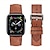 billige Apple Watch-bånd-Skinnbånd Kompatibel med Apple Watch-klokkereim 38mm 40mm 41mm 42mm 44mm 45mm 49mm Robust Luksus Justerbar Ekte lær Erstatningsklokkerem til iwatch Series Ultra 8 7 SE 6 5 4 3 2 1