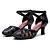 abordables Zapatos de salón y de baile moderno-Mujer Zapatos de Baile Moderno Fiesta Fiesta de baile Entrenamiento Zapatos Confort Tacones Alto Un Color Tacón alto Dedo redondo Hebilla Adulto Plata Rojo Oscuro Negro