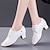 cheap Latin Shoes-Women&#039;s Latin Shoes Jazz Shoes Ballroom Dance Shoes Modern Shoes Performance Training Party Dancesport Shoes Retro Leatherette Loafers Fashion Party Party / Evening Low Heel Adults&#039; Black White