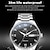 abordables Relojes mecánicos-OLEVS Hombre Relojes Mecánico minimalista Lujo Deportes Negocios Calendario Fecha Semana IMPERMEABLE Hora mundial Acero Reloj
