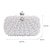 cheap Clutches &amp; Evening Bags-Women&#039;s Clutch Evening Bag Wristlet Clutch Bags Synthetic Party Christmas Bridal Shower Pearls Crystals Chain Large Capacity Durable Solid Color white rhinestone pearls