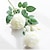 abordables Flores artificiales-Jarrones de peonías falsas de 3 cabezas para decoración del hogar, accesorios, flores decorativas para boda, álbum de recortes y jardín