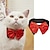 halpa Koiran vaatteet-koiran kissa rusetti kaulus punainen ja musta herrasmiestyyli juhla loma lemmikkieläinten asusteet