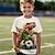 billige drenges 3d t-shirts-Drenge 3D Dinosaurus T-shirt Skjorte Kortærmet 3D-udskrivning Sommer Forår Aktiv Sport Mode Polyester Børn 3-12 år Rund hals udendørs Afslappet Daglig Regulær