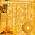 preiswerte LED Lichterketten-3M Lichterketten Weihnachtsvorhanglicht 300 LEDs COB Warmweiß Weiß Mehrfarbig Kreative Lichterketten Fenster / Vorhang / Eiszapfenlichter Party Urlaub Hochzeit USB angetrieben