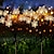 billige Pathway Lights &amp; Lanterns-2 stk 1 stk 6 hoder solcelledrevet snøfnugg og iskrystall jord lampe ferie fest dekorasjon lampe hage hage nedgravd lampe led lys stripe