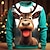 cheap Men&#039;s 3D Sweatshirts-Graphic Elk Men&#039;s Fashion 3D Print Pullover Sweatshirt Holiday Vacation Sweatshirts Light Green Red Long Sleeve Crew Neck Print Spring &amp;  Fall Designer Hoodie Sweatshirt
