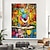 cheap Street Art-Handmade pop art painting Hand Painted Citysacpe Art Oil Painting Wall Art Citysacpe Art Painting Abstract Canvas Paintings music oil Painting Decor Rolled Canvas No Frame