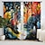 cheap Curtains &amp; Drapes-2 Panels Curtains For Living Room Bedroom, Flowers Curtain Drapes for Bedroom Door Kitchen Window Treatments Thermal Insulated Room Darkening