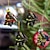 ieftine Pandative Auto și Ornamente-4 buc ornament pompier pentru bradul de Crăciun oglindă retrovizoare pentru mașină pandantiv suspendat, uniformă de pompier din acril, ornamente de Crăciun, cadou pentru petrecerea de vacanță de