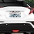 preiswerte Dekoration und Schutz für Autokarosserie-Kfz-Kennzeichenrahmen mit Kuh-Aufdruck, weiß-schwarzes Punktdesign, Edelstahl-Aluminium-Autokennzeichen-Abdeckungshalter, Auto-Auto mit 4 Löchern und Schrauben
