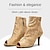 cheap Dance Boots-Women&#039;s Dance Boots Party Evening Prom Practice Sexy Boots Heel Solid Color High Heel Peep Toe Zipper Adults&#039; Gold