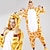 economico Pigiami Kigurumi-Per adulto Pigiama Kigurumi Giraffa Fantasia animale Collage Pigiama a pagliaccetto Pigiami Costume divertente Vello di corallo Cosplay Per Uomini e donne Natale Pigiama a fantasia animaletto cartone