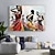 cheap People Paintings-Dancing African Girls Canvas Woman Canvas Handpainted Art Abstract Painting Handmade House Gift For Farmhouse Wall Decor Wall Art Dancer Rolled Canvas No Frame