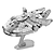 abordables Puzzles-Aipin – modèle d&#039;assemblage en métal, puzzle à faire soi-même, star wars, faucon millenium r2d2, destroyer star impérial