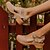 abordables Sandalias de mujer-Mujer Zuecos Tallas Grandes Color sólido Verano Hebilla Talón de bloque Dedo redondo Vintage PU Tira en T Negro Rojo Marrón