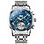 זול שעונים מכאניים-OLEVS גברים שעון מכני פאר צג גדול אופנתי עסקים אוטומטי נמתח לבד זורח לוח שנה שבוע תאריך פְּלָדָה שעון