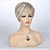 cheap Older Wigs-Short Layered Blonde Wigs for Women Synthetic Heat Resistant Cosplay Pixie Wig with Wig Cap