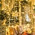 cheap USB String Lights-300 LED 9.8x9.8Ft Remote Control  Curtain Lights USB Plug in Fairy Curtain Lights Outdoor Window Wall Hanging Curtain String Lights for Bedroom Backdrop Wedding Party Indoor Decor Warm White