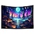cheap Blacklight Tapestries-Blacklight Tapestry UV Reactive Glow in the Dark Trippy Architecture Misty Nature Landscape Hanging Tapestry Wall Art Mural for Living Room Bedroom