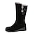 cheap Snow &amp; Winter Boots-Women&#039;s Boots Snow Boots Suede Shoes Winter Boots Daily Solid Color Fleece Lined Mid Calf Boots Winter Flat Heel Round Toe Vintage Casual Minimalism Faux Suede Zipper Black