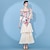 Χαμηλού Κόστους Ρούχα για χοροεσπερίδα-Επίσημος Χορός Φόρεμα Εκτύπωση Βολάν Γυναικεία Επίδοση Εκπαίδευση Μισό μανίκι Φυσικό Πολυεστέρας