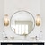 economico Luci da parete-imodern lampada da parete nichel 1 pz applique da parete illuminazione da parete per bagno con cilindro paralume in vetro trasparente per bagno 110-240v