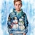 voordelige 3D hoodies en sweatshirts voor jongens-Jongens 3D Sneeuwpop Trui met capuchon Pullover Lange mouw 3D-afdrukken Herfst Winter Modieus Streetwear Stoer Polyester Kinderen 3-12 jaar Buiten Casual Dagelijks Normale pasvorm