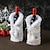 cheap Christmas Kitchen-Christmas Decoration Wine Bottle Set (bottle Not Included), Restaurant Decoration, Champagne Red Wine Bag, Red Wine Set Champagne Snowflake Wine Bottle Packaging Bag Scene Decoration