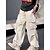 ieftine Pantaloni Cargo-Bărbați Pantaloni Cargo Pantaloni cargo Pantaloni largi Tehnicwear Buzunar Cordon Talie elastică Simplu Confort Respirabil În aer liber Zilnic Ieșire Casual Mare si inalt Negru Albastru piscină