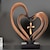 billiga Bröllopsdekorationer-sammanflätade hjärtan hartsskulptur, hartsskulptur jesus sammanflätade hjärtan kors dekor staty hemmakontor, alla hjärtans dag present