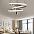 abordables Éclairages circulaires-suspension led 46 cm cercle design aluminium élégant minimaliste finitions peintes style nordique salle à manger cuisine lumières 110-240v