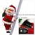 abordables Figuras coleccionables-Papá Noel trepador, juguete navideño, Papá Noel trepador eléctrico, escalera eléctrica navideña, Papá Noel trepando, juguete navideño divertido, figura musical de Papá Noel trepador (escalera de color aleatorio)
