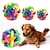 baratos Brinquedos para Cães-suprimentos para animais de estimação brinquedos para cães brinquedos para cães bolas coloridas brinquedos com som para animais de estimação bolas de sino coloridas do arco-íris
