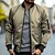 cheap Men&#039;s Jackets &amp; Coats-Men&#039;s Bomber Jacket Transition Jacket Daily Wear Windbreaker Zipper Pocket All Seasons Plain Streetwear Stand Collar Regular Black Yellow Red Army Green Dark Blue Jacket