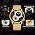 お買い得  機械式腕時計-FORSINING 男性 機械式時計 贅沢 大きめ文字盤 ファッション ビジネス 自動巻き 防水 合金 腕時計