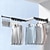 baratos Toalheiros-Barra de toalha prateleira do banheiro airer comprimento ajustável dobrável cabo retrátil contemporâneo moderno alumínio 1 peça-montado na parede do banheiro