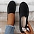 ieftine Pantofi Joși de Damă-Pentru femei Pantofi Flați Slip-On-uri Pantofi de confort Zilnic Culoare solidă Iarnă Toc Drept Vârf rotund Modă Casual Confortabili Plimbare Tăiați volantul Loafer Gri Închis Negru Galben