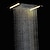 billige Regndusj-baderom takmontert dusjkran, høyflyt rustfritt stål 50 x 36 cm rektangulær regndusjkran, skjult trykkbalanse dusjhode komplett med led