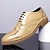 olcso Férfi fűzős bőrcipők-Férfi Félcipők Formális cipők Ruha cipő Fém Cipők Kényelmes cipők Gyalogló Alkalmi Napi Bőr Kényelmes Bokacsizmák Papucs Fekete Arany Tavasz Ősz