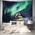 cheap Landscape Tapestry-Aurora House View Hanging Tapestry Wall Art Large Tapestry Mural Decor Photograph Backdrop Blanket Curtain Home Bedroom Living Room Decoration