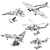 baratos Quebra-cabeças-Modelo de montagem de metal aipin, quebra-cabeça 3d diy, avião de combate, helicóptero f22, boeing 747, aeronave de passageiros