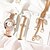 abordables Montres à Quartz-6 pièces/ensemble montre pour femme de luxe strass montre à quartz vintage étoile montre-bracelet analogique &amp; ensemble de bijoux cadeau pour maman