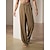 abordables pantalones de lino de lujo-pantalones de lino 40% para hombre pantalones pantalones de playa holgados negro marrón diseño de cordón elástico bolsillo delantero color sólido comodidad suave yoga moda diaria streetwear