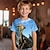 preiswerte 3D-T-Shirts für Jungen-Jungen 3D Dinosaurier T-Shirt Hemd Kurzarm 3D-Druck Sommer Frühling Aktiv Sport Modisch Polyester kinderkleidung 3-12 Jahre Rundhalsausschnitt Outdoor Casual Täglich Regular Fit