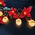 abordables Tiras de Luces LED-Guirnalda de flores de Pascua navideña, cadena de luces de Papá Noel, adorno de árbol de Navidad, decoración de corona de fiesta de Navidad artificial