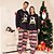cheap Pajamas-Family Christmas Pajamas Animal School Black Long Sleeve Mommy And Me Outfits Active Matching Outfits