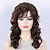 cheap Older Wigs-Blonde 20 Inch Long Curly Wavy Hair Wigs Fluffy Soft Hair Wigs With Bangs For Women Synthetic Fiber Hair Wigs