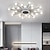 Недорогие Потолочные светильники-современные полувстраиваемые потолочные светильники с 18 головками, 24 головки, 36 головок, потолочные светильники, стеклянный шар, основание G4, светодиодная люстра, подходящая для кухни, гостиной,