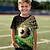 preiswerte 3D-T-Shirts für Jungen-Jungen 3D Fußball T-Shirt Hemd Kurzarm 3D-Druck Sommer Frühling Aktiv Sport Modisch Polyester kinderkleidung 3-12 Jahre Rundhalsausschnitt Outdoor Casual Täglich Regular Fit